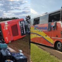Acidente com ônibus na BR-277 deixa várias vítimas no Paraná
