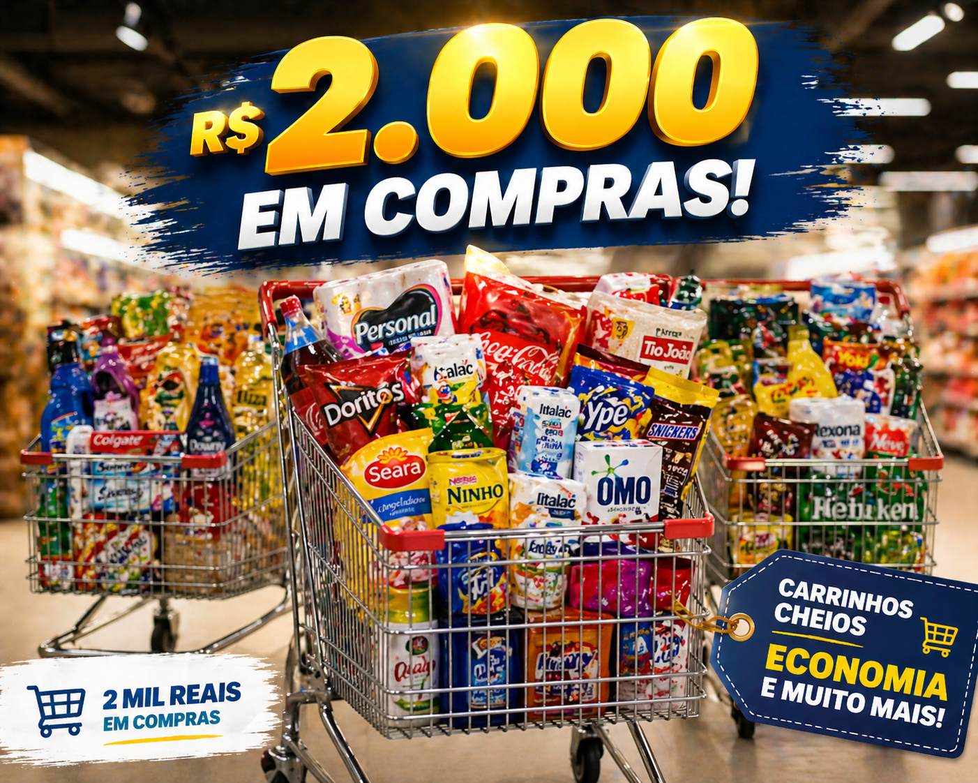 Sorteio de 2 Mil Reais em Compras pelo Cifra do Bem