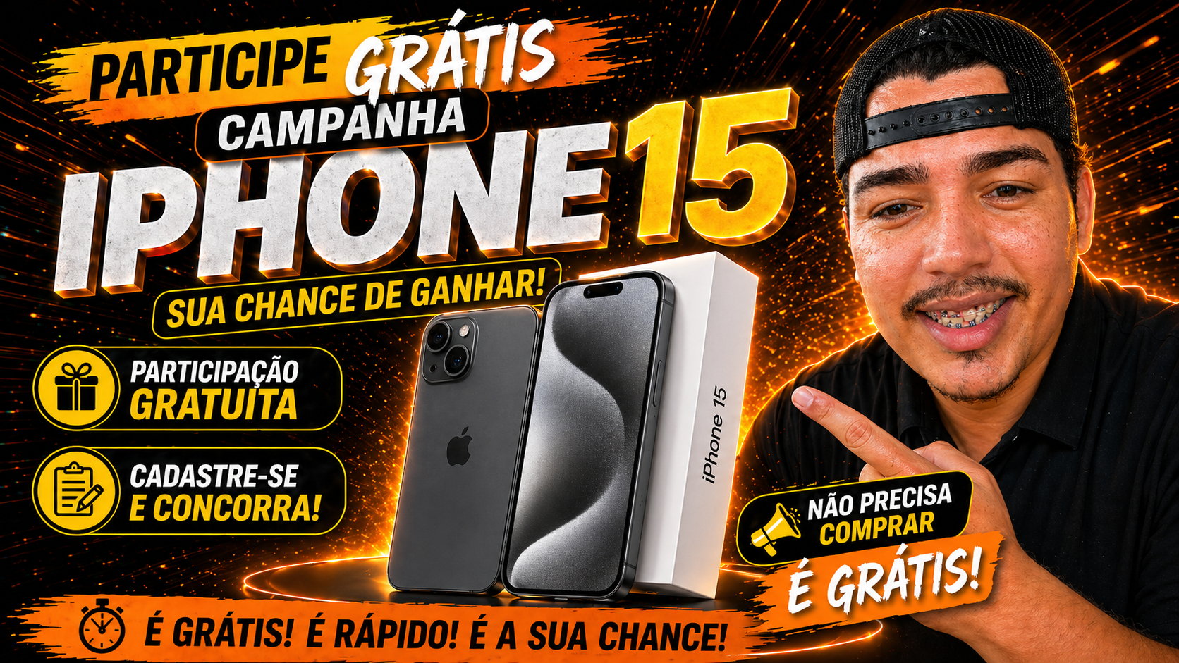 Participe do Sorteio para Ganhar um iPhone 15 com o Victor Manoel!