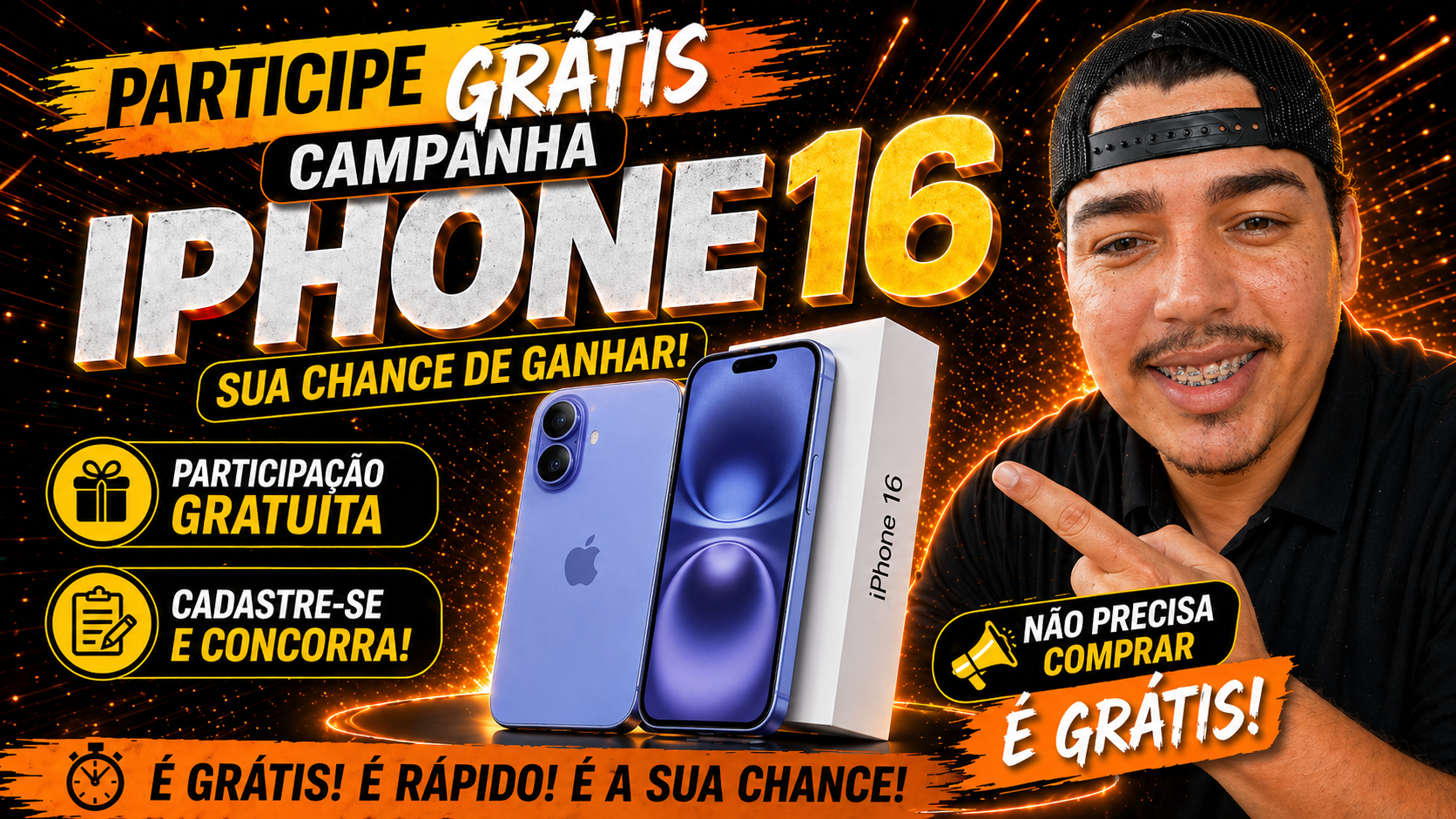 Participe da Campanha e Ganhe um iPhone 16 de Graça!