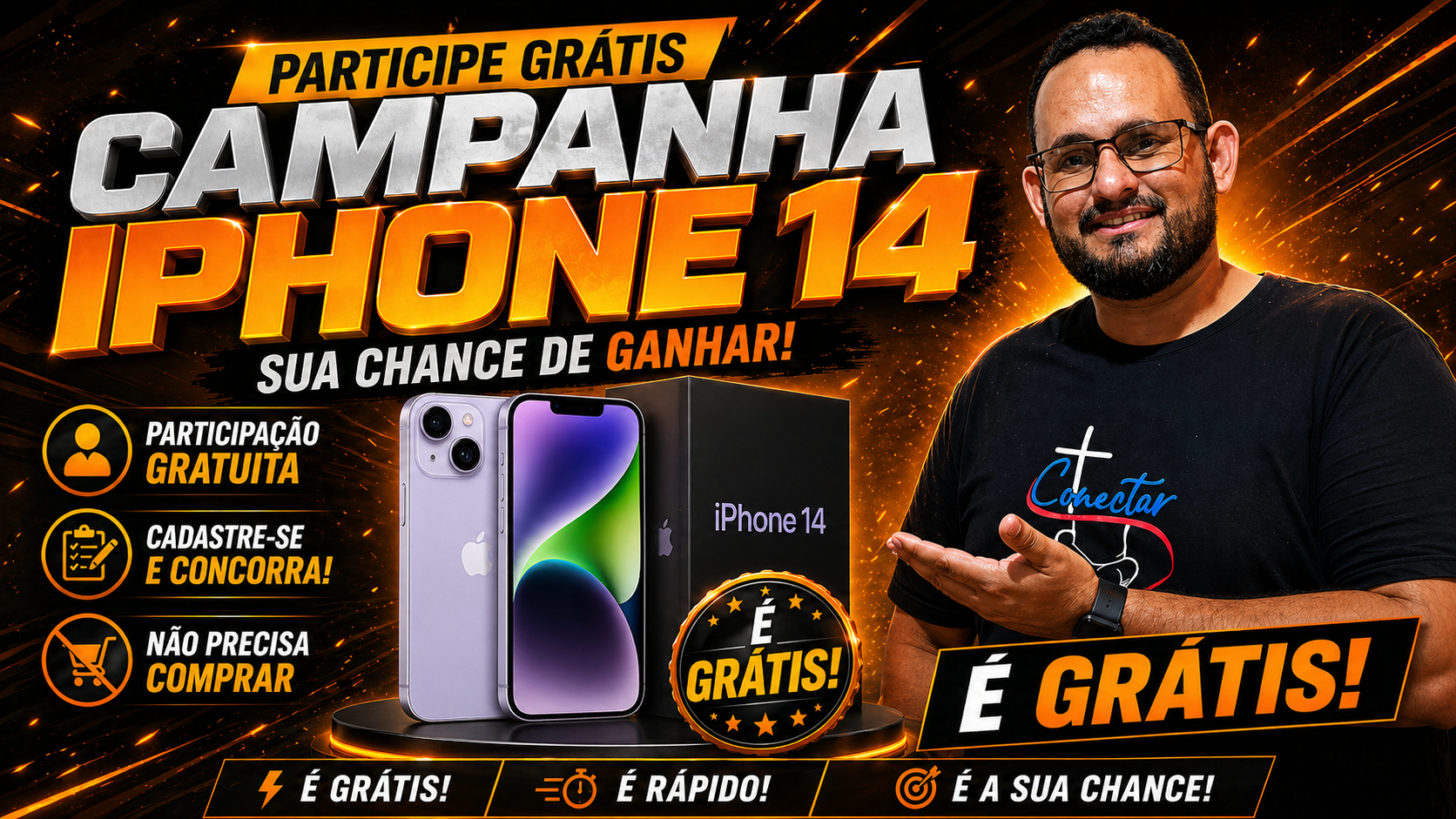 Participe do Sorteio do iPhone 14 com Marlon oficial