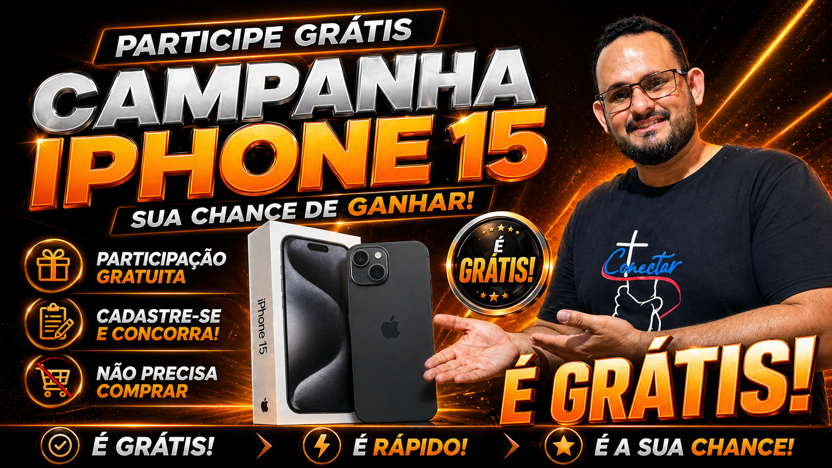 Participe do Sorteio para Ganhar um iPhone 15 com Marlon Oficial!