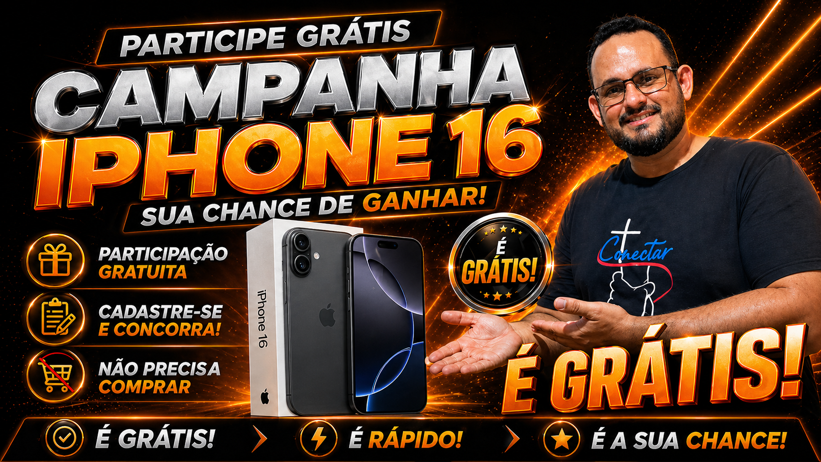 Participe da Campanha e Concorra a um iPhone 16 Grátis