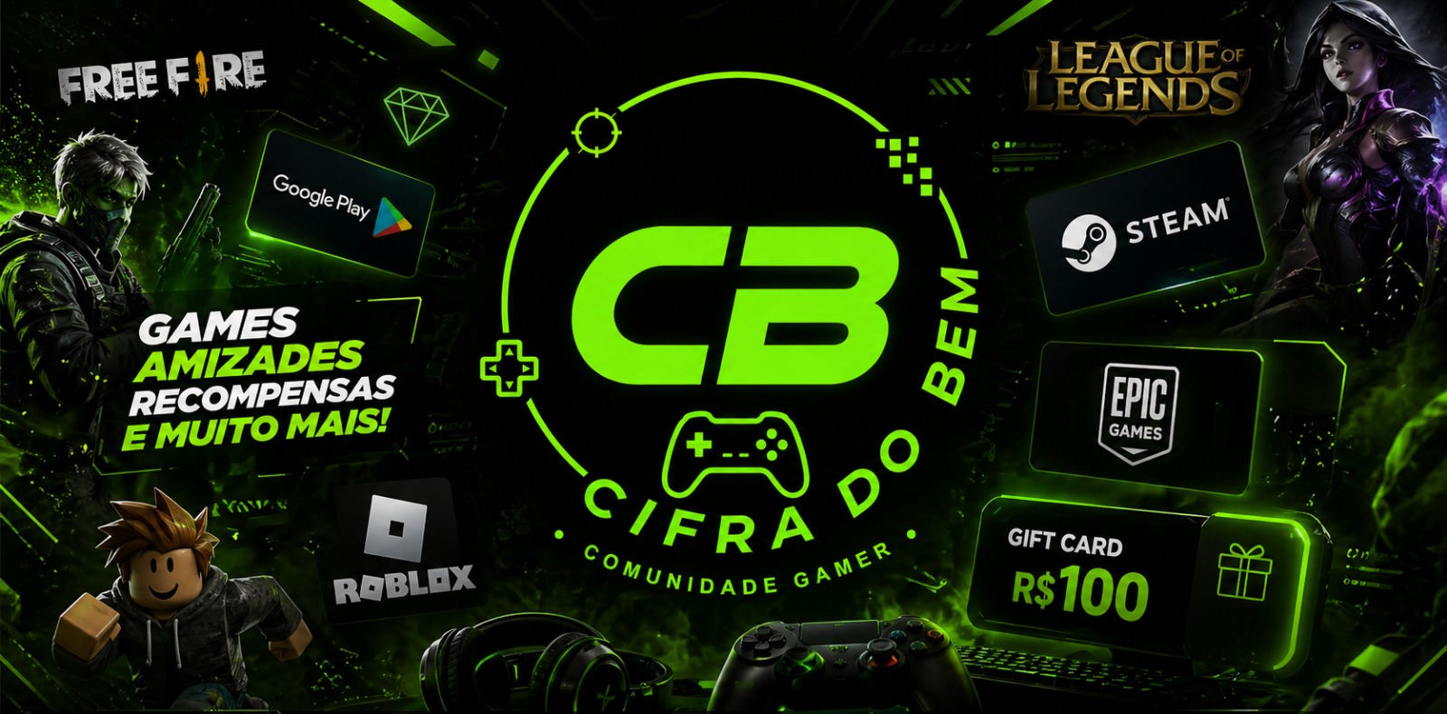 Como Participar da Campanha CIFRA DO BEM e Ganhar Gift Cards de Jogos