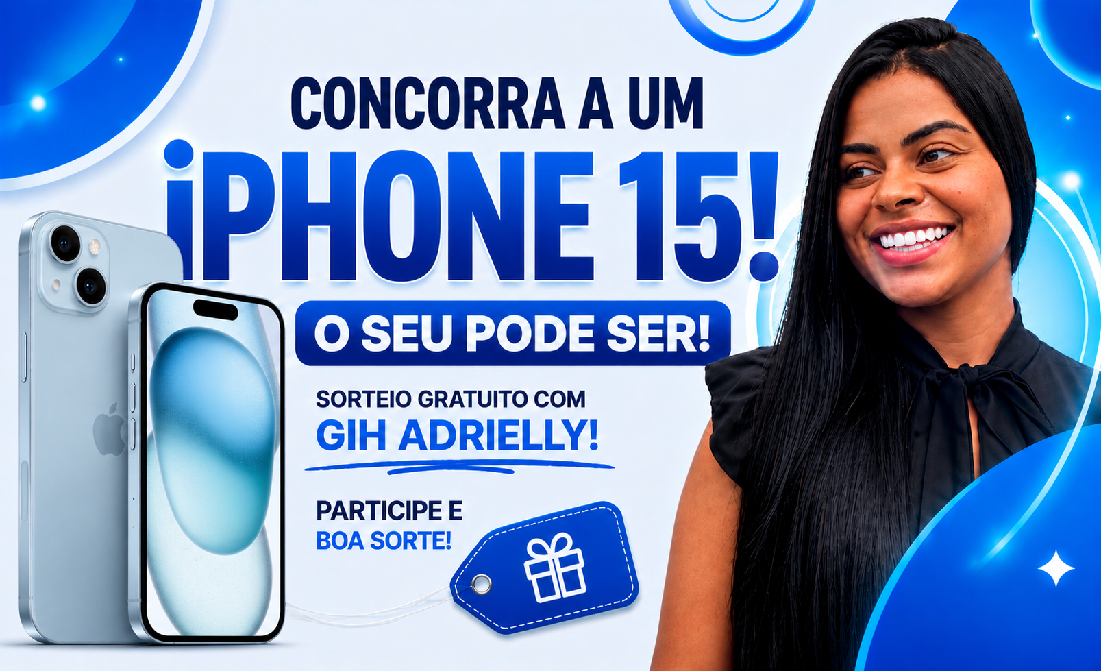 Participe do Sorteio de iPhone 15 com GIH ADRIELLY