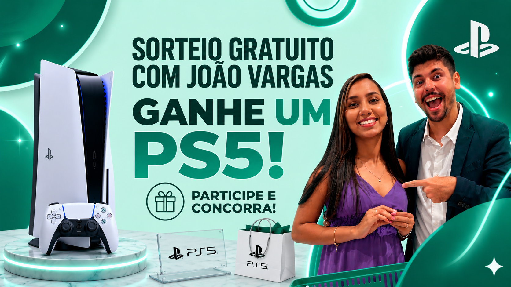 Participe com Segurança do Sorteio de PS5 com João Vargas