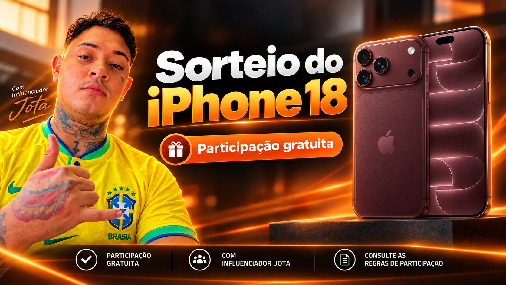 Sorteios Online de iPhone 18 com Jota e Cifra do Bem: Como Participar com Segurança